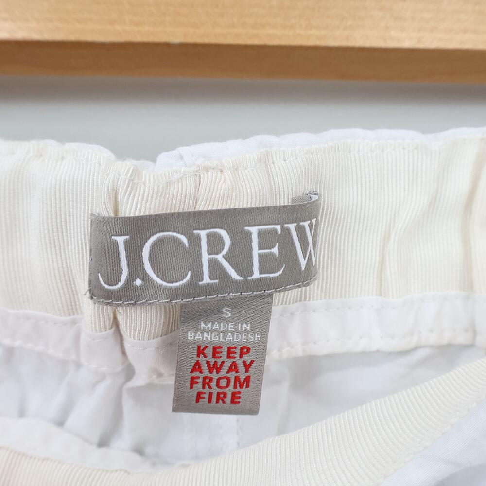 J. Crew White Cotton Pajama Set with Black Trim - Picture 12 of 15